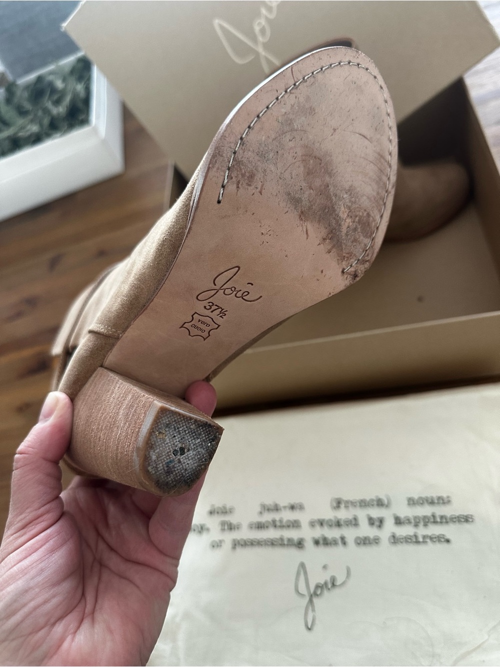 Joie Taupe Suede Wrap Ankle Booties - Picture 4 of 12